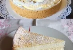 Quark-Schneekuchen, schnell im Ofen zubereitet, köstliches Dessert