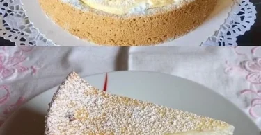 Quark-Schneekuchen, schnell im Ofen zubereitet, köstliches Dessert