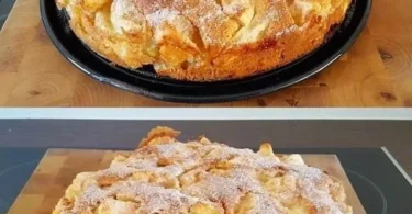 Saftiger Apfelkuchen mit frischen Äpfeln und aromatischem Teig