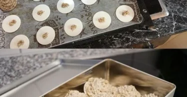 Lecker gebackene Toffifee-Kekse auf einem Teller