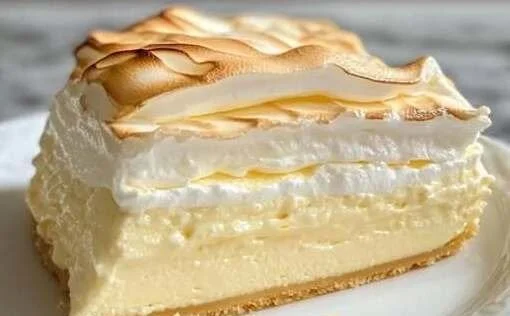 Ein frisch gebackener Tränchenkuchen auf einem Teller, dekoriert mit Sahne.