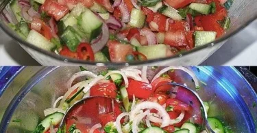 Türkischer Tomatensalat mit frischen Zutaten und aromatischen Gewürzen