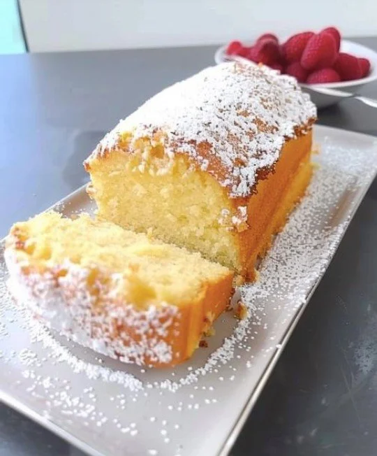 Leckerer Vanillepudding Kuchen auf einem Teller serviert.