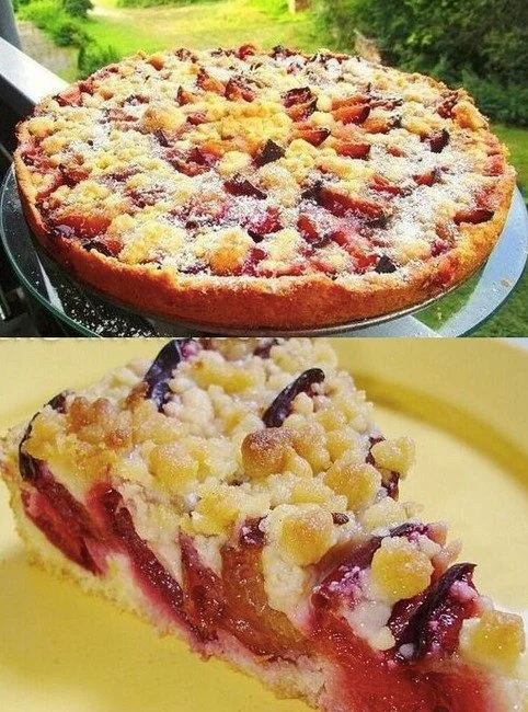 Zwetschgenkuchen mit Zimtstreuseln