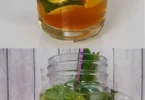 Erfrischender alkoholfreier Mojito mit Minze und Limette in einem Glas