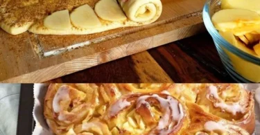 Köstliche Apfel-Schnecken frisch aus dem Ofen, ideal für jeden süßen Genuss.