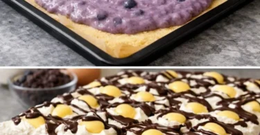 Leckerer Blaubeerkuchen mit saftigen Heidelbeeren und fluffigem Teig