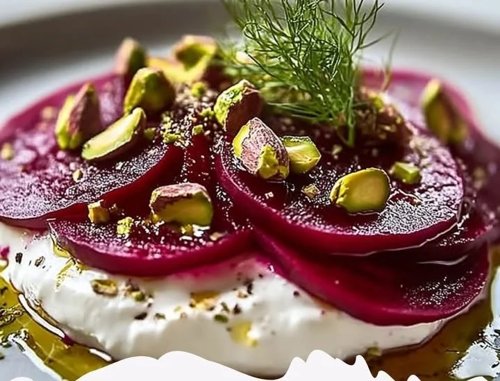 Cremiger geschlagener Feta mit marinierten Rote Bete