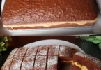 Das Rezept für den weichsten Kuchen der Welt auf einem schönen Teller.