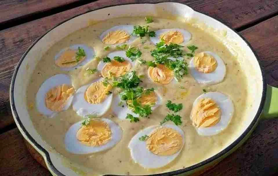 Eier in Senfsauce