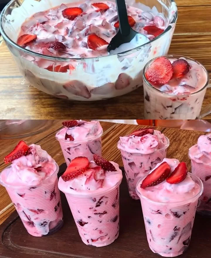 Erdbeer-Dessert mit Joghurt