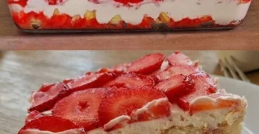Leckeres Erdbeer-Tiramisu mit frischen Erdbeeren