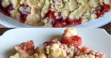 Erdbeerkuchen mit Streuseln - ein köstlicher Erdbeerkuchen mit knusprigen Streuseln