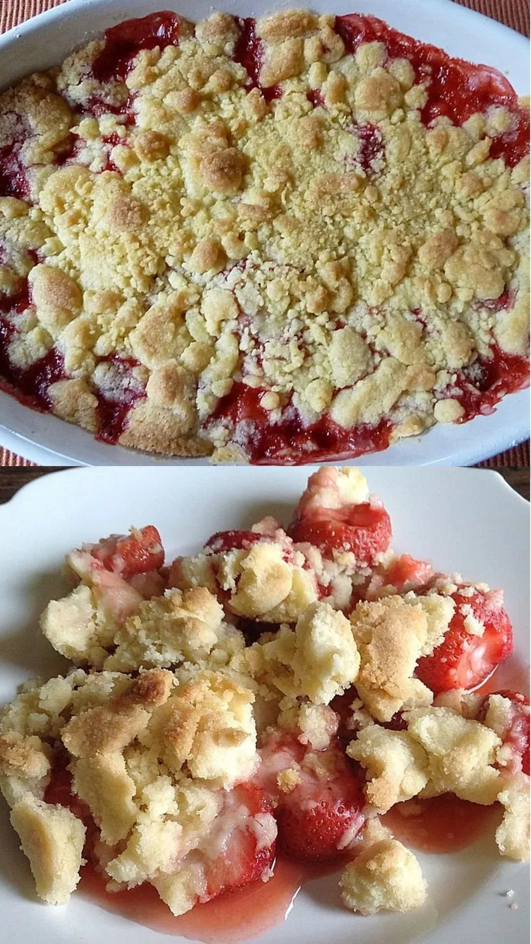 Erdbeerkuchen mit Streuseln