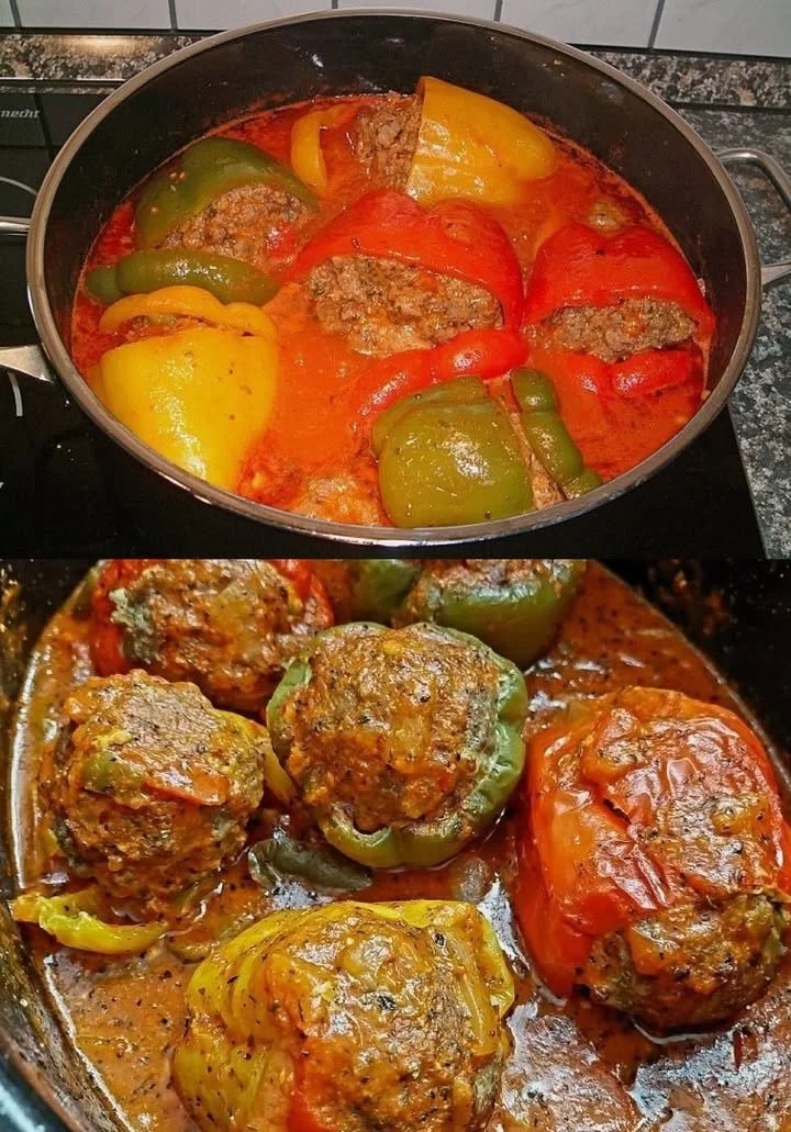 Gefüllte Paprika mit Hackfleisch