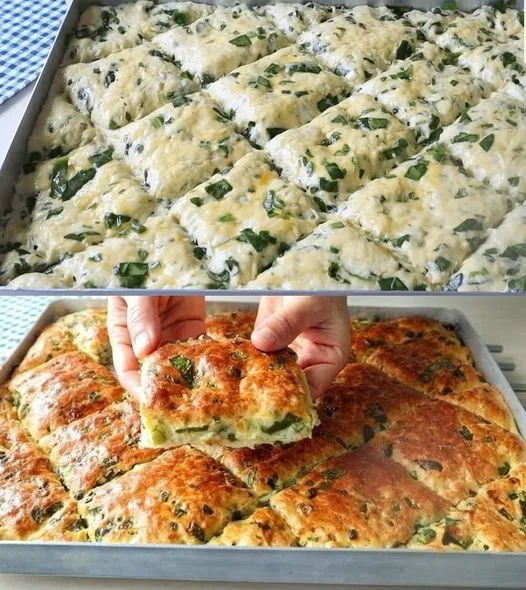 Leckere griechische Spinat-Pastete mit Spinat und Feta gefüllt.