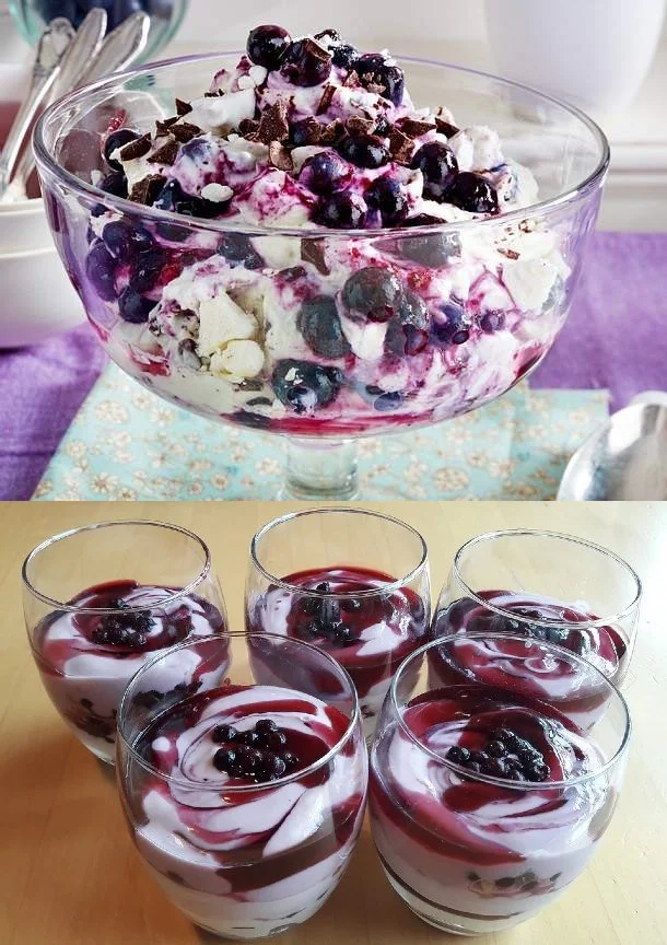 Leckeres Heidelbeer-Mascarpone-Dessert