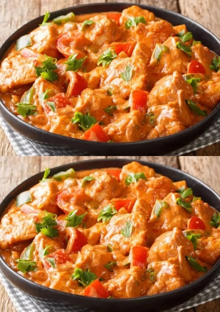 Paprika-Sahne-Hähnchen