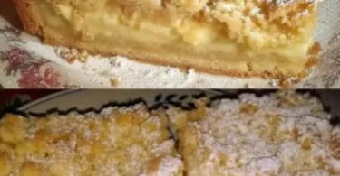 Leckerer Pudding Streuselkuchen mit knusprigem Streuseltopping