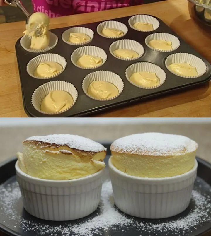 Quark Muffins mit Vanillepudding