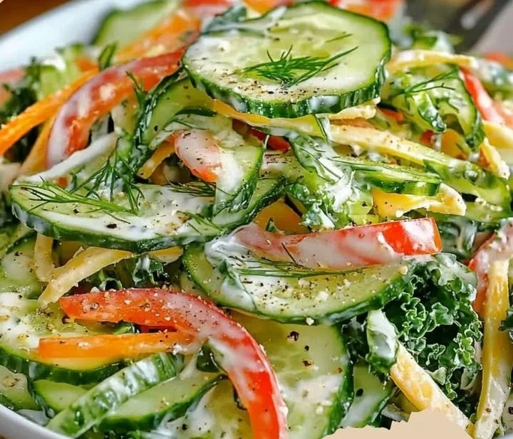 Leckerer und gesunder Gurkensalat für eine schlanke Figur