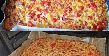 Authentische Schüttelpizza mit frischen Zutaten und origineller Zubereitung.