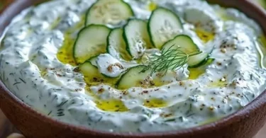 Hausgemachtes Tzatziki-Rezept aus Kreta mit Joghurt und Gurken.
