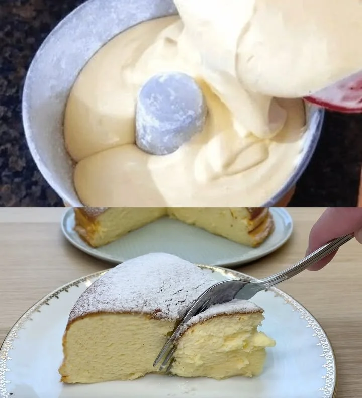 Ultracremiger Joghurtkuchen ohne Mehl auf einem Teller dekoriert mit frischen Beeren.