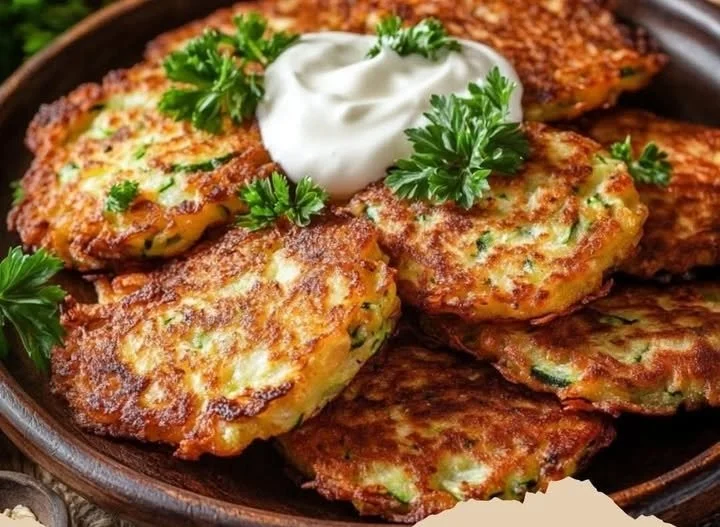 Zucchini-Puffer mit Haferflocken