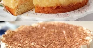 Apfel-Quark-Torte mit frischen Äpfeln und Quark, serviert auf einem Teller.