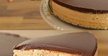 Fantastische Nutella Torte ohne Backen auf einem Teller serviert.