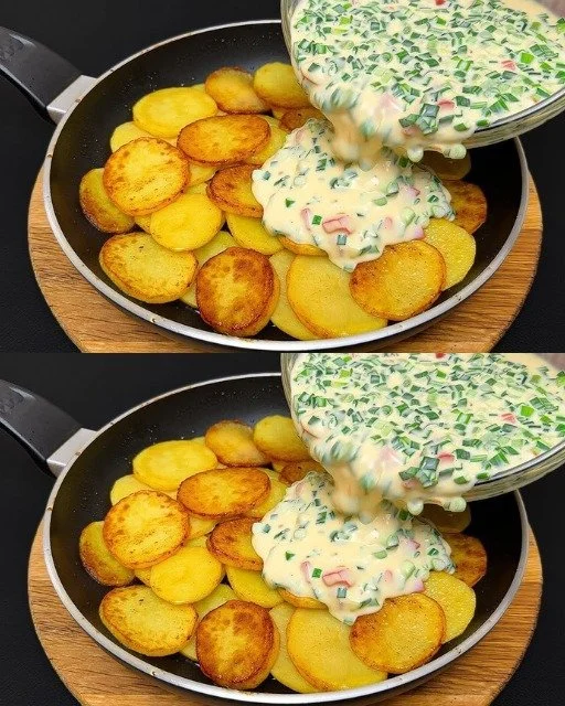 Leckeres Kartoffel Rezept für das Abendessen mit frischen Zutaten.