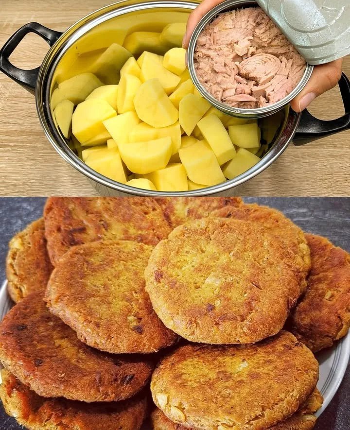 Köstliche Kartoffelfrikadellen auf einem Teller serviert