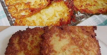 Knusprige Kartoffelpuffer mit Apfelmus serviert