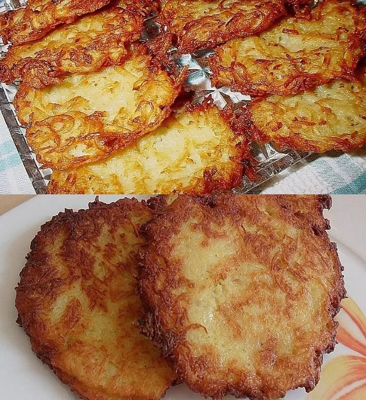 Knusprige Kartoffelpuffer mit Apfelmus serviert