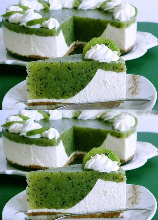 Kiwi Torte mit Frischkäse ohne Backen
