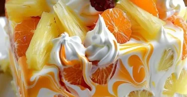 Mandarinen-Sahne-Kuchen mit frischen Mandarinen und Sahnecreme