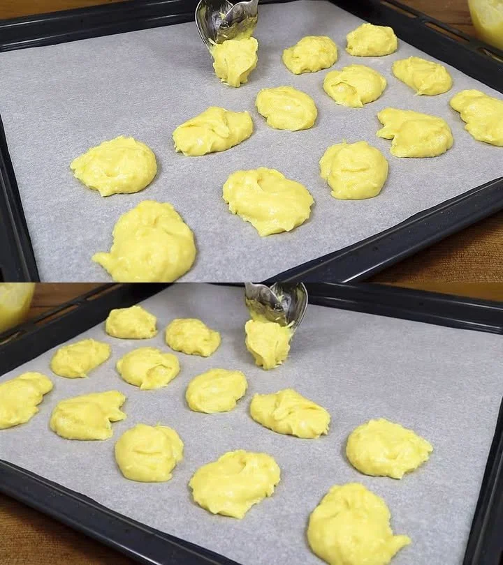 Frisch gebackene Minuten Zitronenplätzchen auf einem Teller