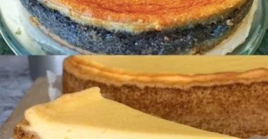 Leckerer Mohnkuchen mit saftigem Mohnbelag auf einem Teller