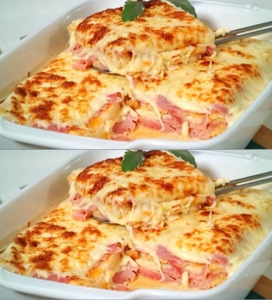 Mozzarella Sandwich Lasagne mit frischem Mozzarella und Tomatensauce
