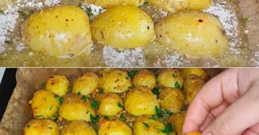 Leckere Parmesan-Ofenkartoffeln aus dem Ofen mit goldener Kruste