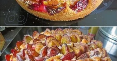 Saftiger Pflaumenkuchen mit frisch gebackenen Pflaumen und aromatischen Gewürzen