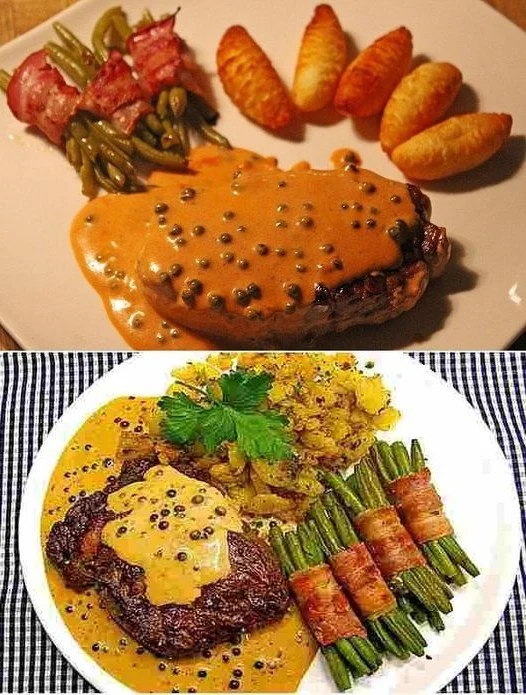 Rinderfilet mit grüner Pfeffersauce