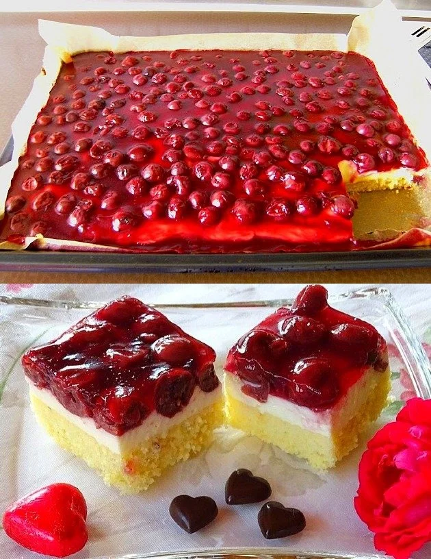 Sahne-Kirschkuchen