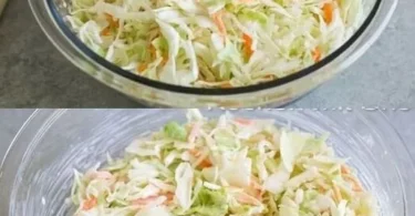 Weißkohl Salat mit 1 kg Weißkohl und 150 ml Mayonnaise, frisch zubereitet.