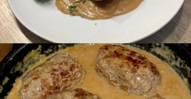 Schwarzwälder Hackfleisch-Rouladen auf einem Teller serviert