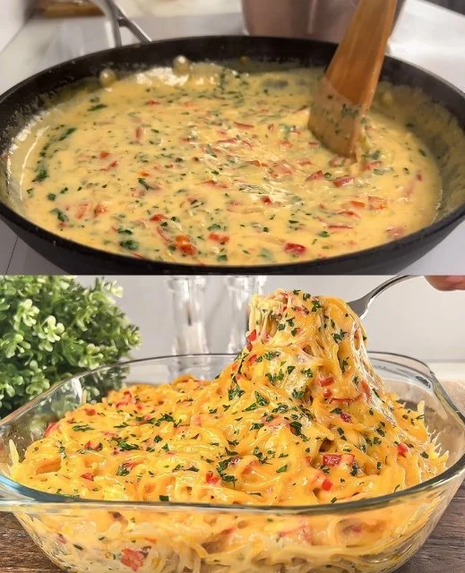 Spaghetti mit Käsesoße