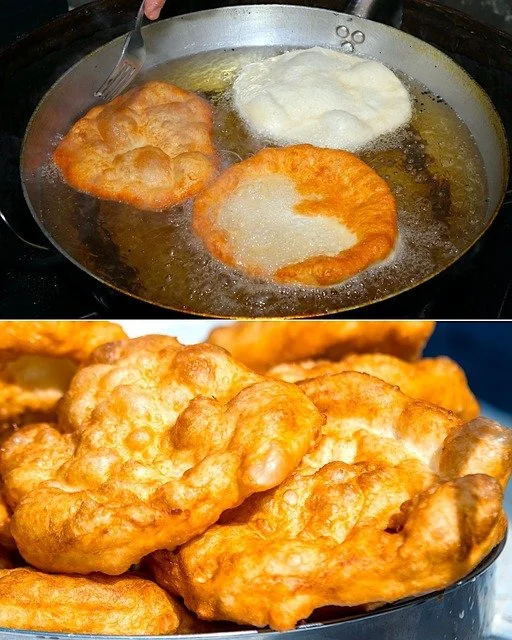 Leckere ungarische Langos, frisch zubereitet und knusprig heiß serviert.