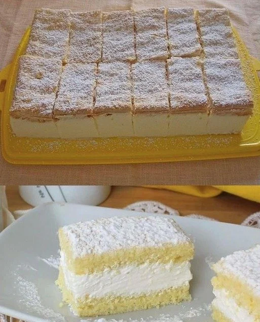 Leckere Zitronen-Mascarpone-Scheiben auf einem Teller
