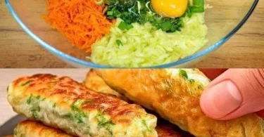 Köstliche Zucchini-Stäbchen mit Käse, frisch zubereitet und goldbraun gebacken.